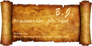 Brauswetter József névjegykártya