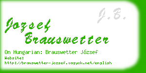 jozsef brauswetter business card
