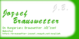 jozsef brauswetter business card